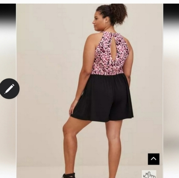 Like New Torrid 2x Studio Knit Goddess Neck Romper - Picture 2 of 6